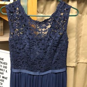 Navy blue floor length prom dress size 6